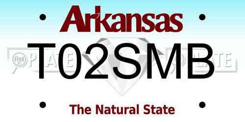 T02SMB Arkansas License Plate