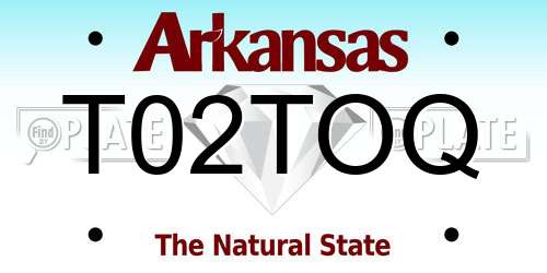 T02TOQ Arkansas License Plate