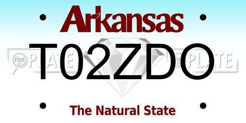 T02ZDO Arkansas License Plate