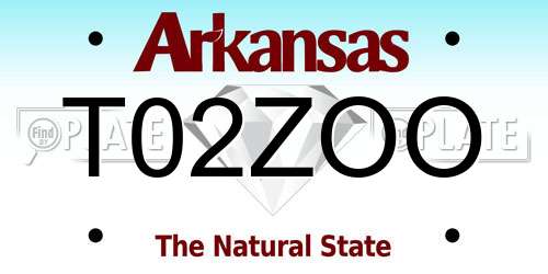 T02ZOO Arkansas License Plate