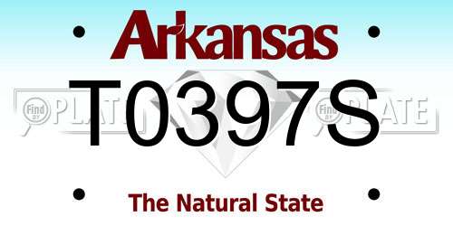 T0397S Arkansas License Plate