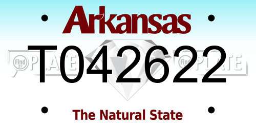 T042622 Arkansas License Plate