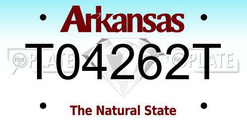 T04262T Arkansas License Plate
