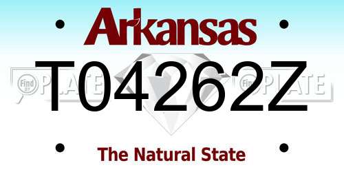 T04262Z Arkansas License Plate
