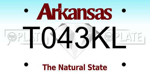 T043KL Arkansas License Plate