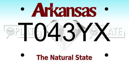 T043YX Arkansas License Plate