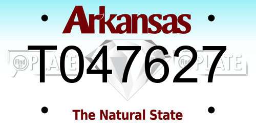 T047627 Arkansas License Plate