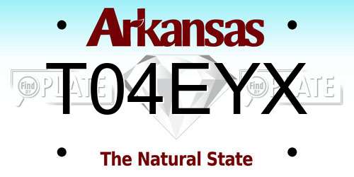 T04EYX Arkansas License Plate