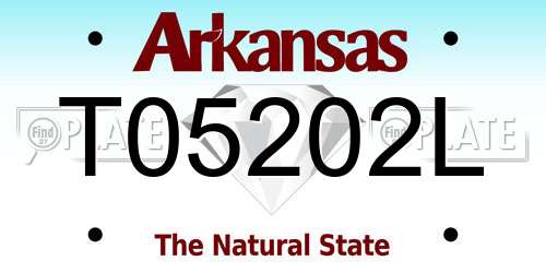 T05202L Arkansas License Plate