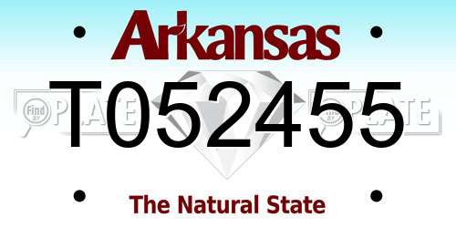 T052455 Arkansas License Plate