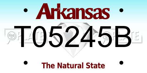 T05245B Arkansas License Plate
