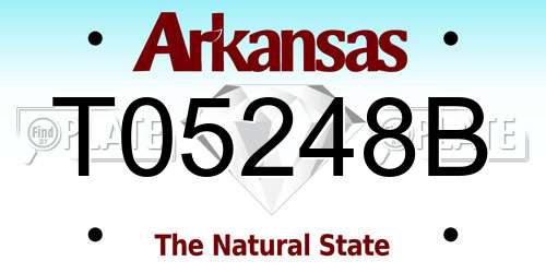 T05248B Arkansas License Plate