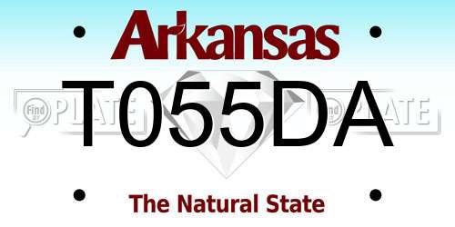 T055DA Arkansas License Plate