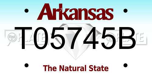 T05745B Arkansas License Plate