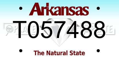 T057488 Arkansas License Plate