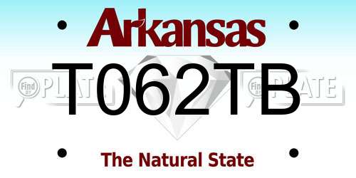 T062TB Arkansas License Plate
