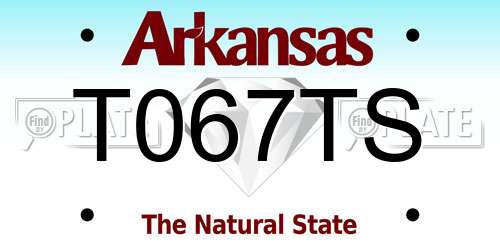 T067TS Arkansas License Plate