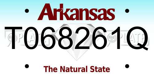 T068261Q Arkansas License Plate