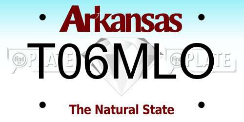 T06MLO Arkansas License Plate