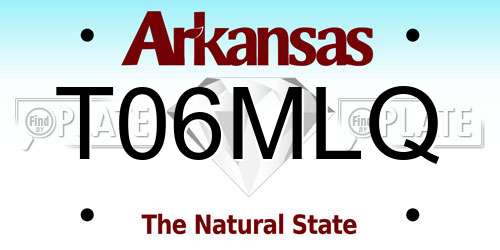 T06MLQ Arkansas License Plate