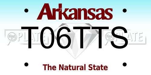 T06TTS Arkansas License Plate
