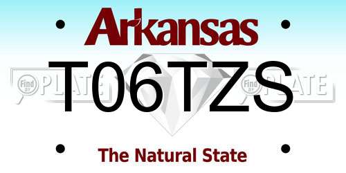 T06TZS Arkansas License Plate
