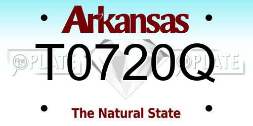 T0720Q Arkansas License Plate