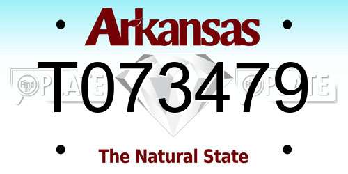 T073479 Arkansas License Plate