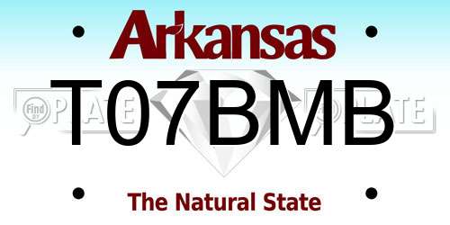 T07BMB Arkansas License Plate
