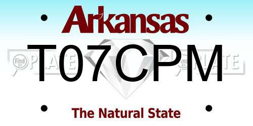 T07CPM Arkansas License Plate