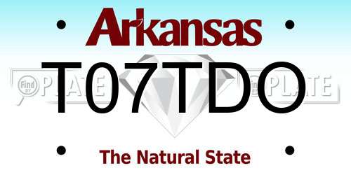 T07TDO Arkansas License Plate