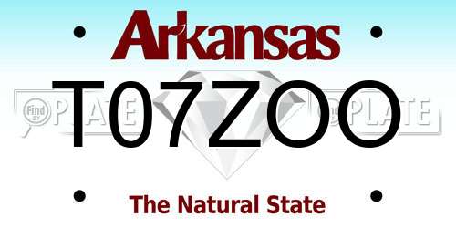 T07ZOO Arkansas License Plate