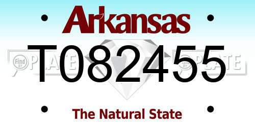 T082455 Arkansas License Plate