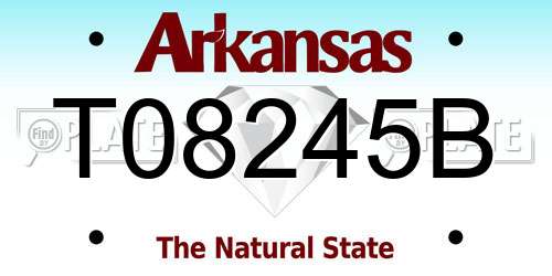 T08245B Arkansas License Plate