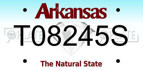 T08245S Arkansas License Plate