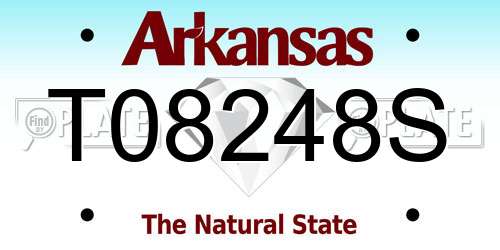 T08248S Arkansas License Plate