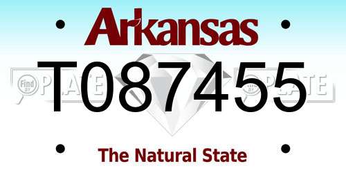 T087455 Arkansas License Plate