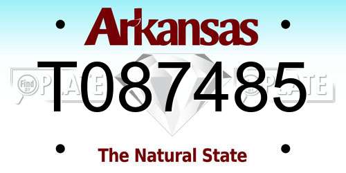 T087485 Arkansas License Plate