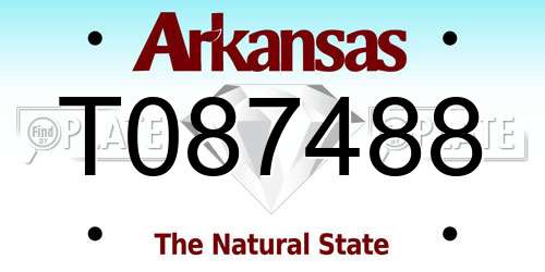 T087488 Arkansas License Plate