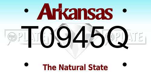 T0945Q Arkansas License Plate