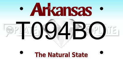 T094BO Arkansas License Plate