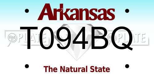 T094BQ Arkansas License Plate