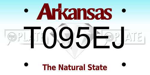 T095EJ Arkansas License Plate