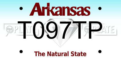 T097TP Arkansas License Plate
