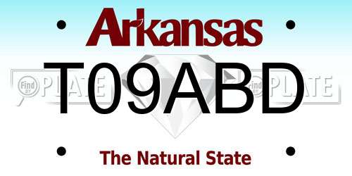 T09ABD Arkansas License Plate