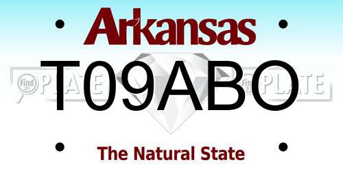 T09ABO Arkansas License Plate