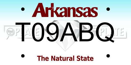 T09ABQ Arkansas License Plate