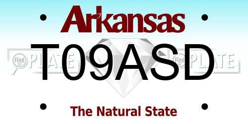 T09ASD Arkansas License Plate