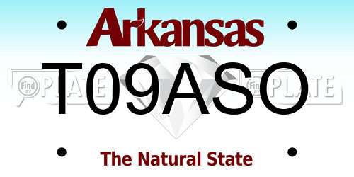 T09ASO Arkansas License Plate