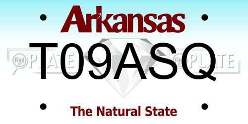 T09ASQ Arkansas License Plate